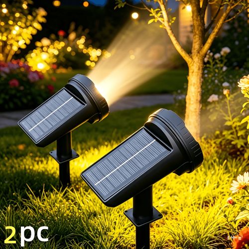 Two-Pack Solar Outdoor Spotlights
