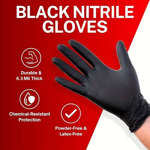 100 disposable pure nitrile gloves