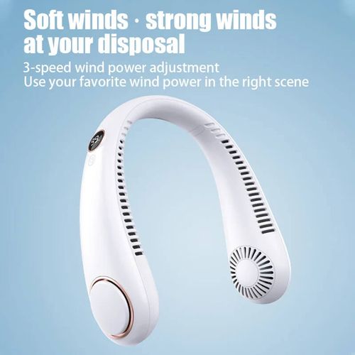 USB-powered digital display neck fan