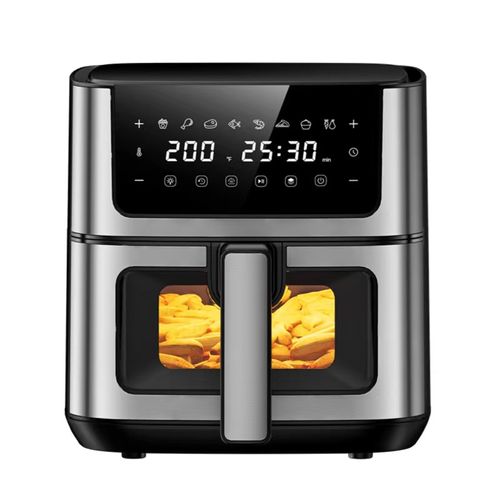 Stainless steel visible air fryer, 6L large capacity, ideal for family use
