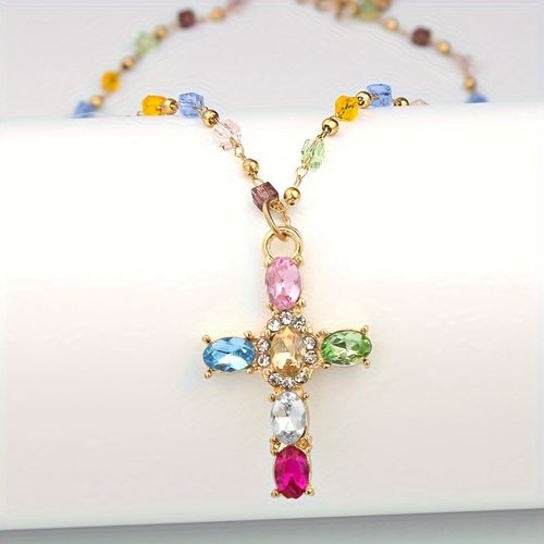 Colorful Cross Necklace