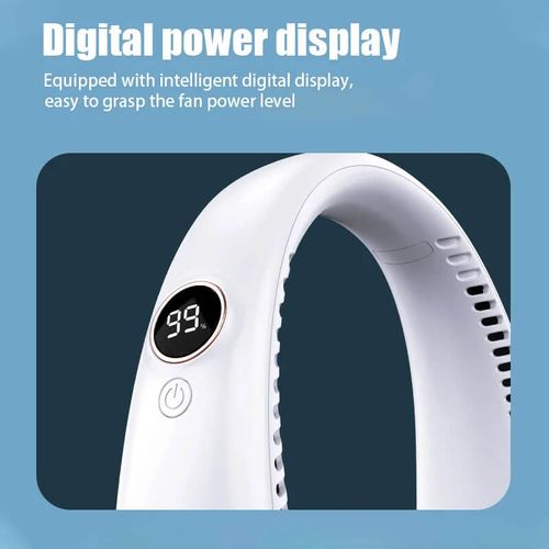 USB-powered digital display neck fan