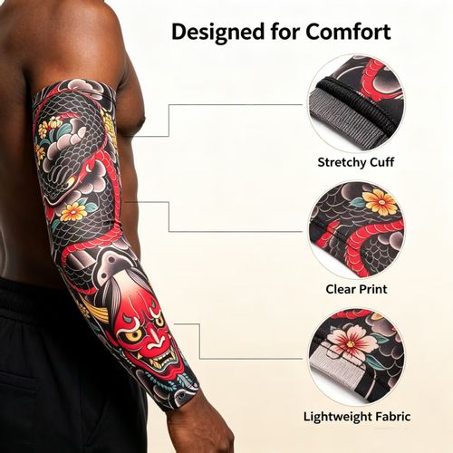 UV-Protective Ice Silk Tattoo Sleeves