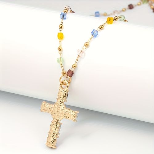 Colorful Cross Necklace