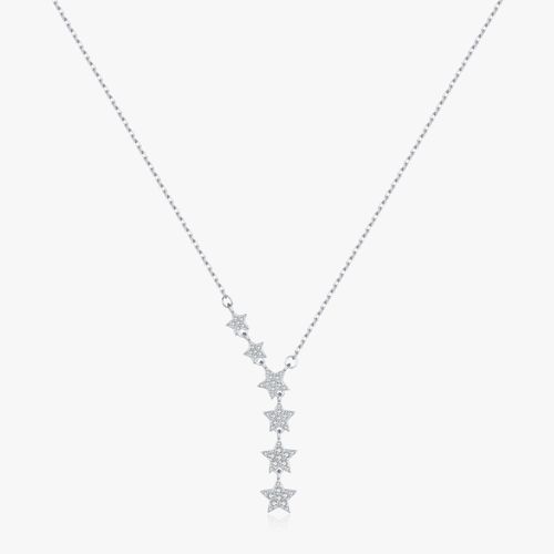 Hot Sale Wholesale Necklace Cubic Zirconia Full Diamond Style Star Pendant Necklace for Women