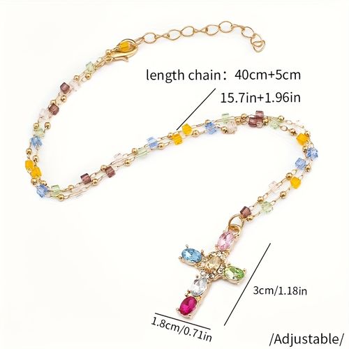 Colorful Cross Necklace