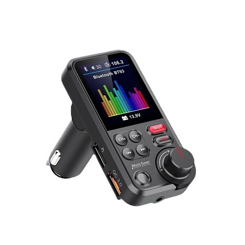 Bluetooth FM Transmitter with QC3.0 Fast Charger and Bass Boost