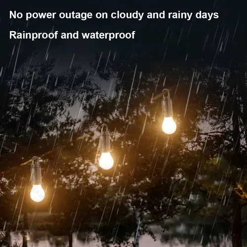 Solar Light Emitting Diode Camping Light with USB Charging White ABS Body Waterproof Outdoor Tent Light for Barbecue and Camping 2175 sales