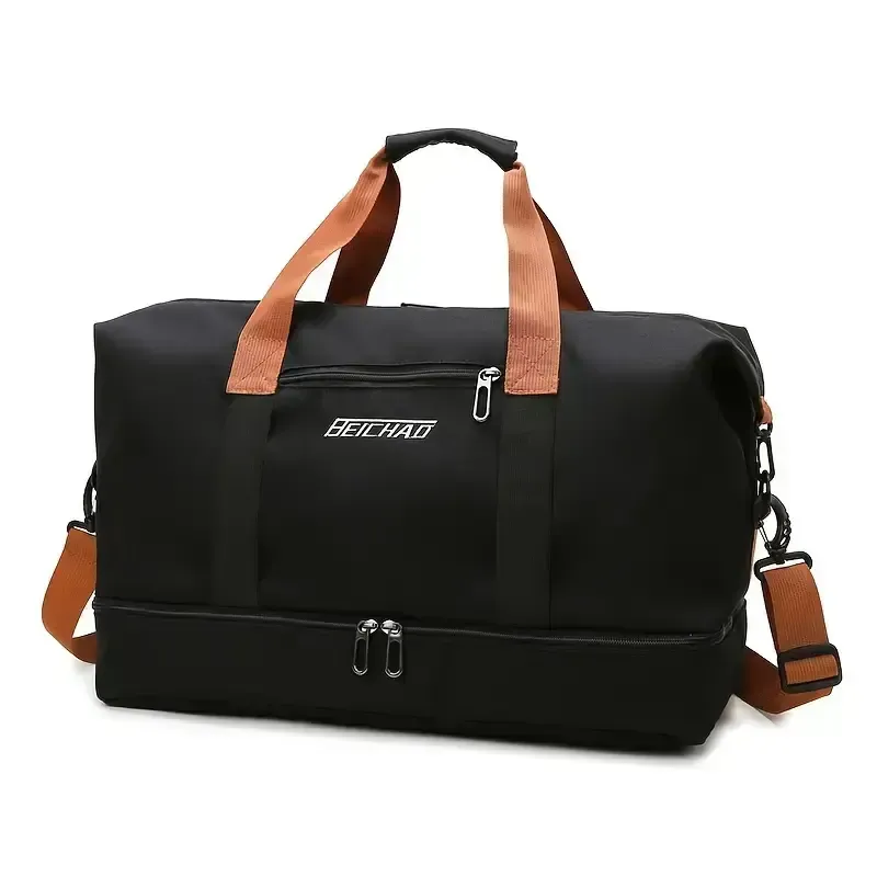 Grande bolsa de viagem impermeável extra grande com separação seca e úmida。