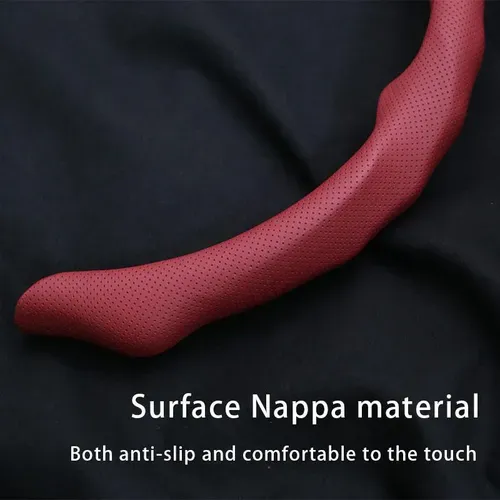 Anti-Slip Universal 38cm Multicolor 5D Nappa Leather Steering Wheel Protector 436 sales