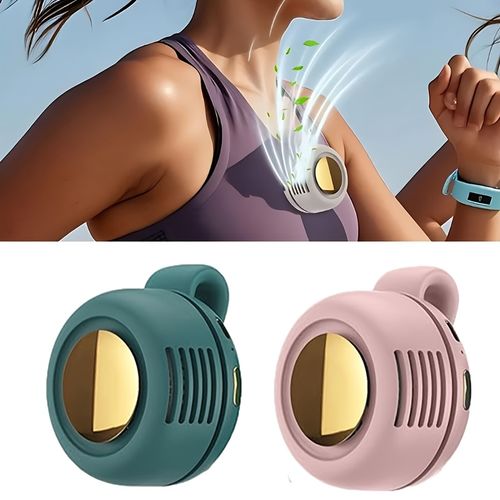 Mini Clip Fan, Portable Bladeless Personal Fan, Multi-Speed, 360 Degree Rotation, Quiet, Rechargeable, Hands-Free, Travel And Outdoor Use