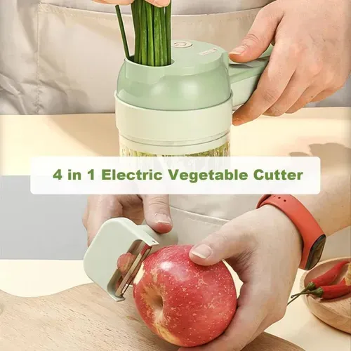 （Limited time 50% off promotion）2026 New Handheld Electric Vegetable Cutter Set Multifunctional Mini Electric Grinder 1963 sales