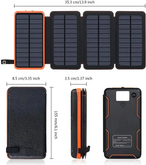 🔥 Bestseller in Ghana Foldable Solar Power Bank Dual Fast Charging Must-Have for Outdoor Emergencies