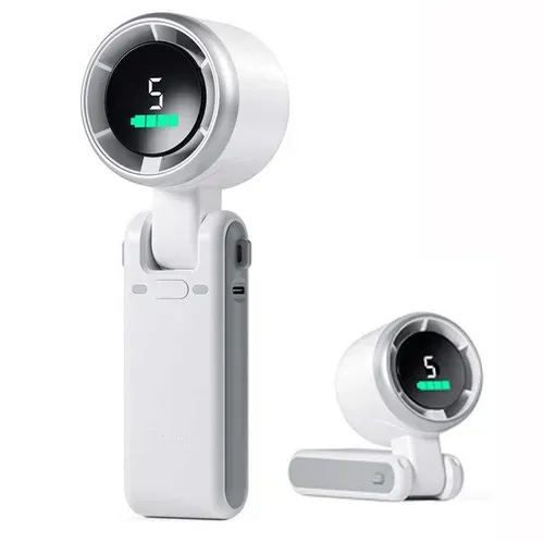 13550RPM High Speed With Digital Display Foldable Handheld Small Fan Mini Turbo Fan Rechargeable Portable Fan 365 sales