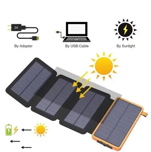 🔥 Bestseller in Ghana Foldable Solar Power Bank Dual Fast Charging Must-Have for Outdoor Emergencies
