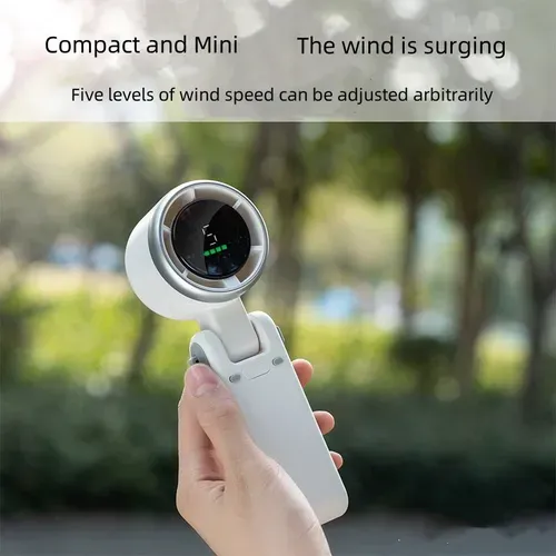 13550RPM High Speed With Digital Display Foldable Handheld Small Fan Mini Turbo Fan Rechargeable Portable Fan 365 sales