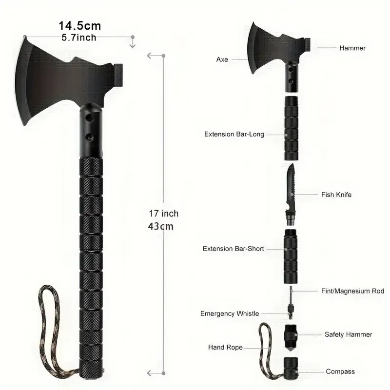 Multi-purpose folding camping axe