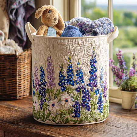 Wildflower State Magic Quilted Laundry Basket NCU0NNT1311
