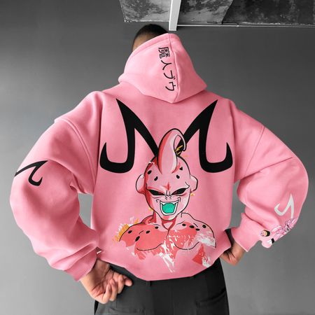 Majin buu Unisex Oversized Anime Print Hoodie