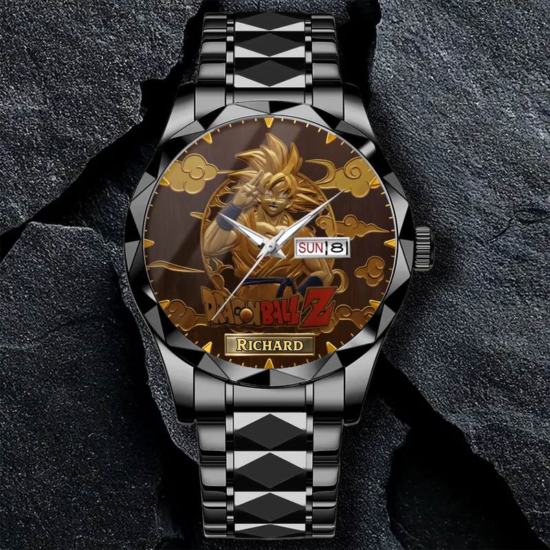 Personalized Anime-Inspired Watch - Custom Name Engraved Design