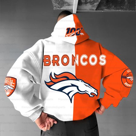 Unisex &amp;amp;amp;amp;quot;Denver Broncos&amp;amp;amp;amp;quot; Graphic Streetwear Vintage Plush Hoodie