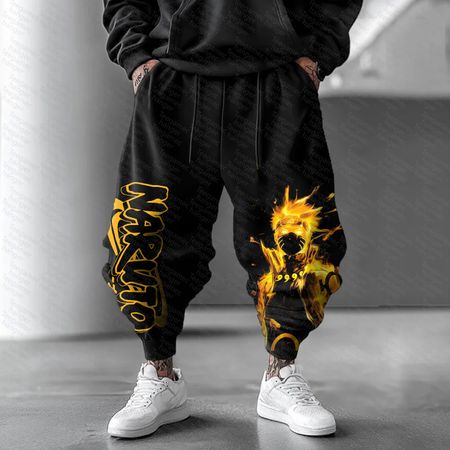 Unisex Casual Anime Streetwear Pants.Na