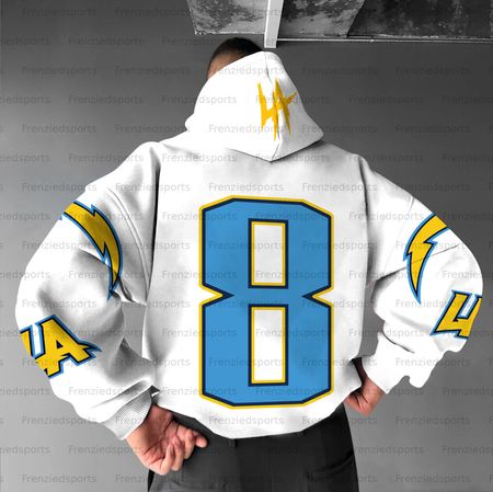 Unisex &amp;amp;amp;amp;quot;Los Angeles Chargers&amp;amp;amp;amp;quot; Graphic Streetwear Vintage Plush Hoodie