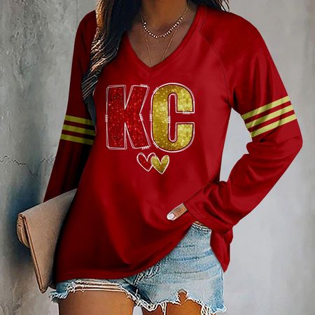 Women's Print V-Neck T-Shirt