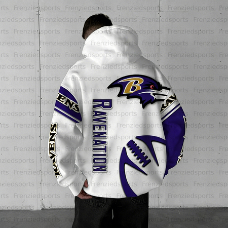 Unisex &amp;amp;amp;amp;quot;Baltimore Ravens &amp;amp;amp;amp;quot; Graphic Streetwear Vintage Plush Hoodie