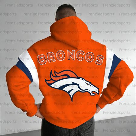 Unisex &amp;amp;amp;amp;quot;Denver Broncos&amp;amp;amp;amp;quot; Graphic Streetwear Vintage Plush Hoodie