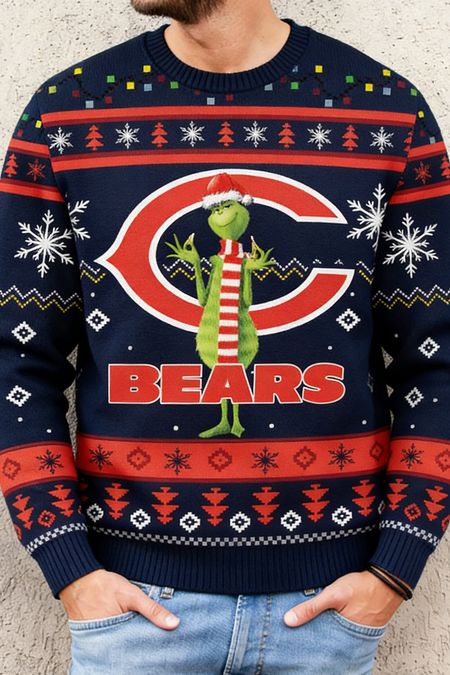 Ugly Christmas Sweater Chicago-Bears
