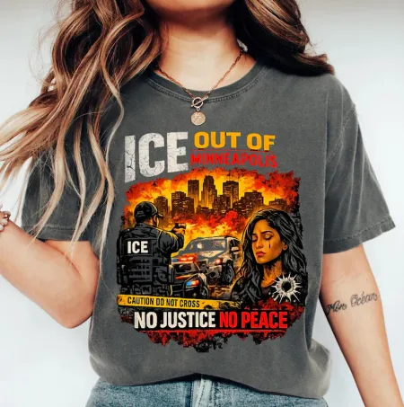 Women's Justice Light Round Neck Printed Casual T-shirt