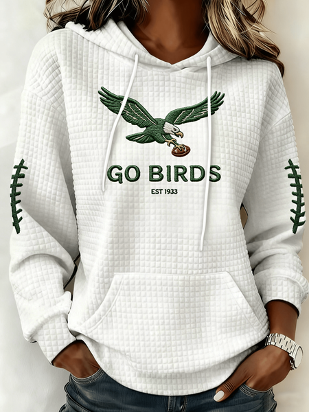 🔥🔥Last Day 50% Off 🔥🔥Women's college softball team hooded printed sweatshirt