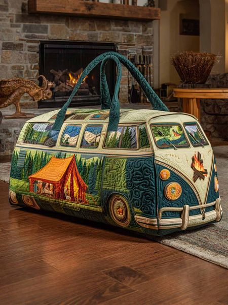 Blossom Path  Quilted Duffle Bag