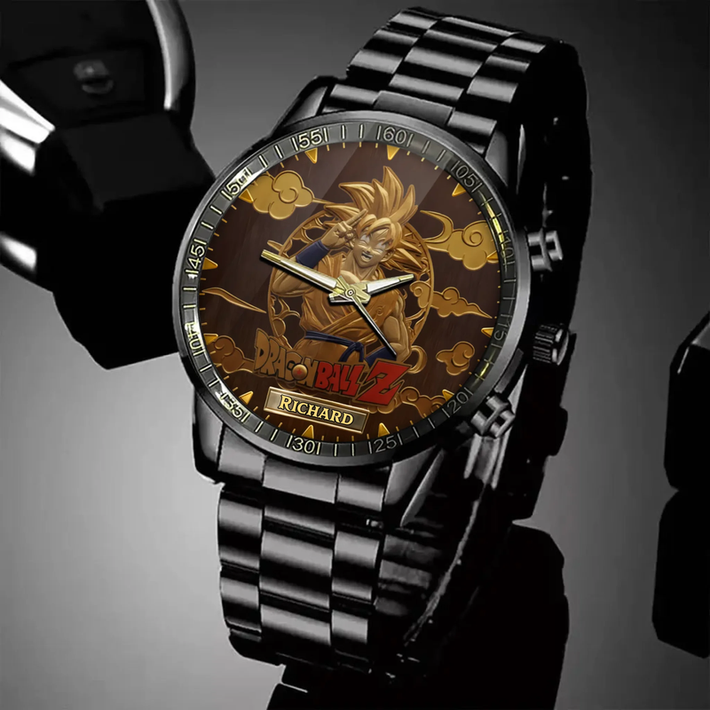 Personalized Anime-Inspired Watch - Custom Name Engraved Design