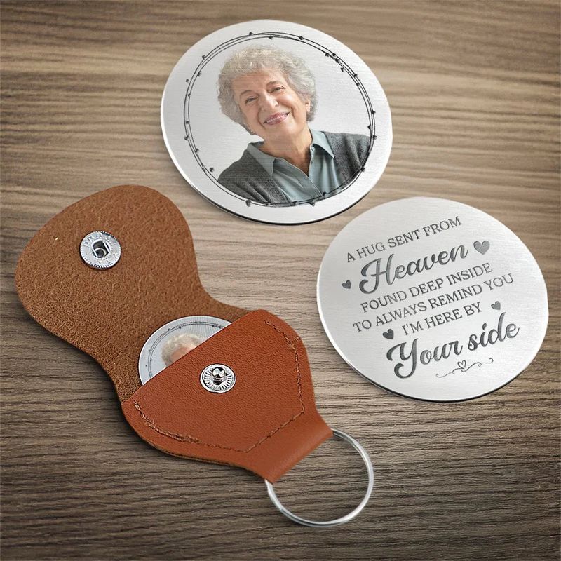 Custom Photo Pocket Hug - Personalized Memorial Sympathy Gifts For Loss Of Mom, Dad - A Beautiful Soul, Forever Cherished