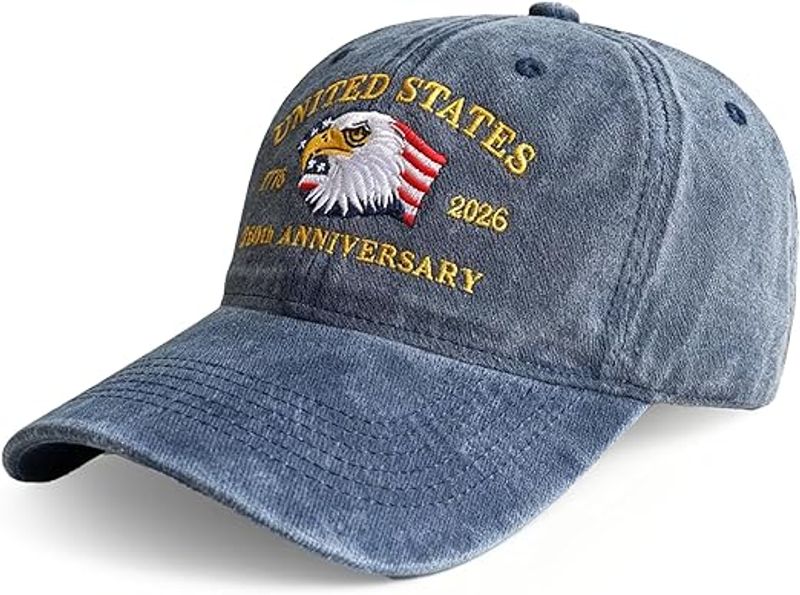 Eagle   Usa 250th Anniversary Hat Adjustable United States Patriotic Cap For 250th Celebrationvintage Washed Baseball Cap