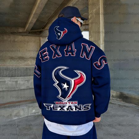 Unisex &amp;amp;amp;amp;quot;Houston Texans&amp;amp;amp;amp;quot; Graphic Streetwear Vintage Plush Hoodie