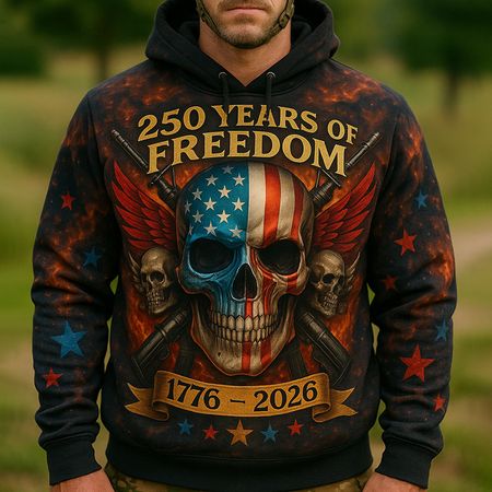 Happy Birthday America 250th Anniversary Art Print Casual Hoodie
