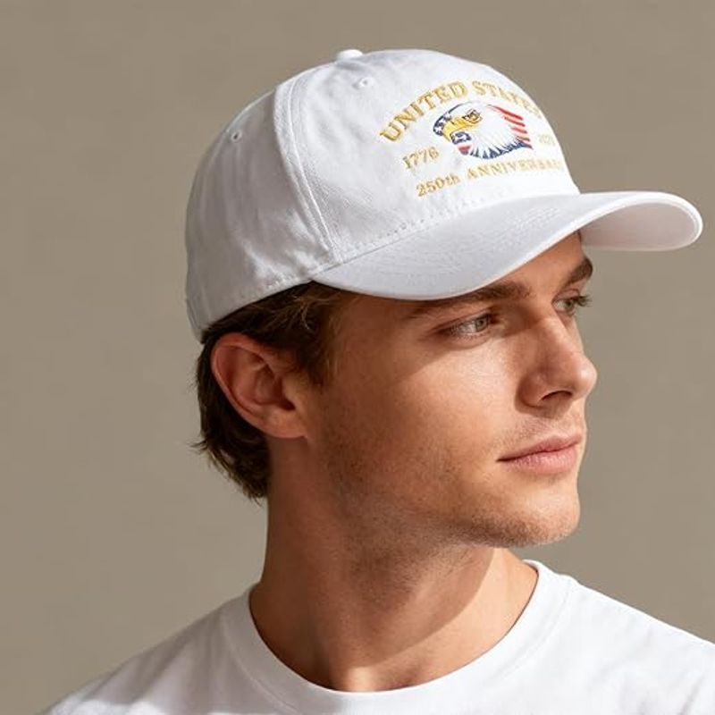 Eagle   Usa 250th Anniversary Hat Adjustable United States Patriotic Cap For 250th Celebrationvintage Washed Baseball Cap