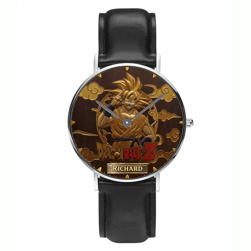 Personalized Anime-Inspired Watch - Custom Name Engraved Design