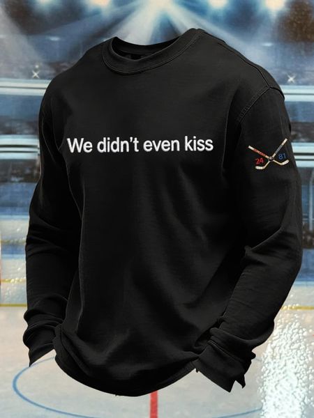 Men's casual retro ice hockey-themed long-sleeved T-shirt (inspired by movies/TV series)