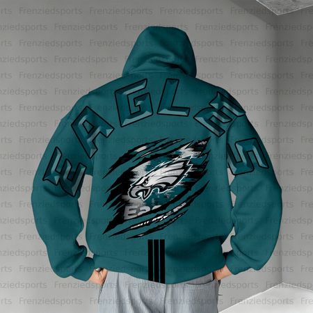 Unisex &amp;amp;amp;amp;quot;Philadelphia Eagles&amp;amp;amp;amp;quot; Graphic Streetwear Vintage Plush Hoodie