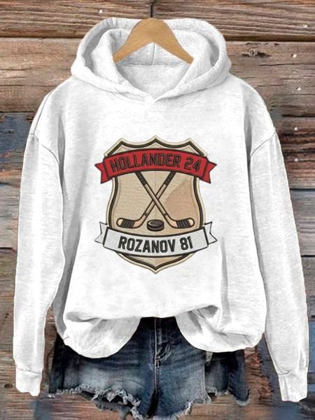 Women's Hockey Romance Print Casual Sweatshirt
