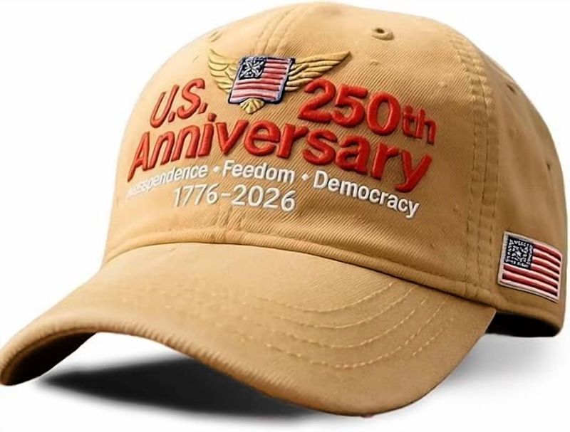 250th Anniversary Embroidered Trucker Hat Us Tribute Retro Cap