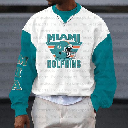 Unisex &amp;amp;amp;amp;quot;Miami dolphins&amp;amp;amp;amp;quot; Graphic Inspired Vintage Sweatshirt