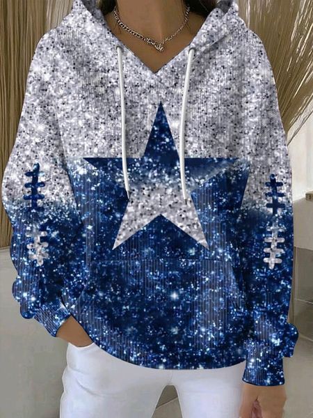 Women's Football Print Sweatshirt