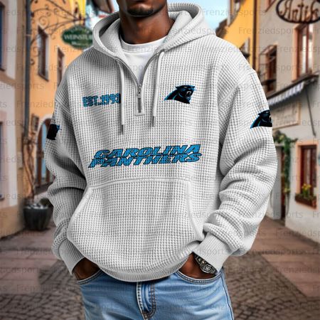 Unisex &amp;amp;amp;amp;quot;Carolina Panthers&amp;amp;amp;amp;quot; Graphic Streetwear Vintage  Waffle Fabric hoodie