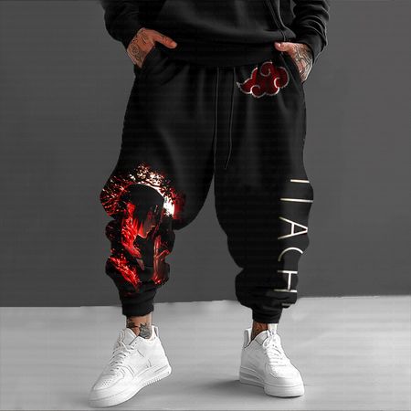 Unisex Casual Anime Streetwear Plush Pant
