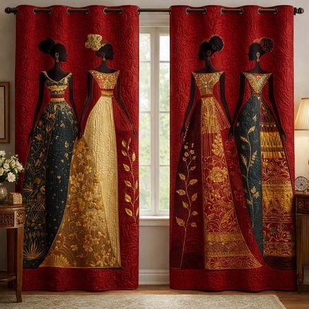Crimson Heritage Quilted Curtains GFTOHD13257